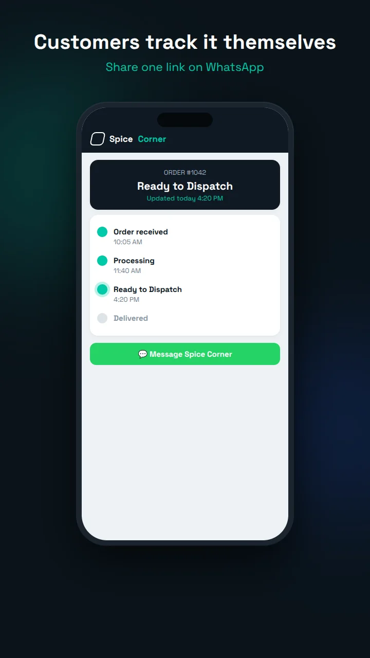 How Small Workshops & Boutiques Share Live Order Tracking on WhatsApp